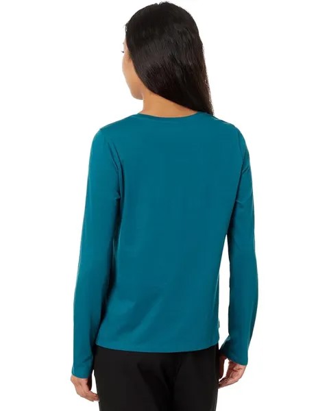 Футболка с длинным рукавом Eileen Fisher Round Neck Long Sleeve Tee, цвет Peacock