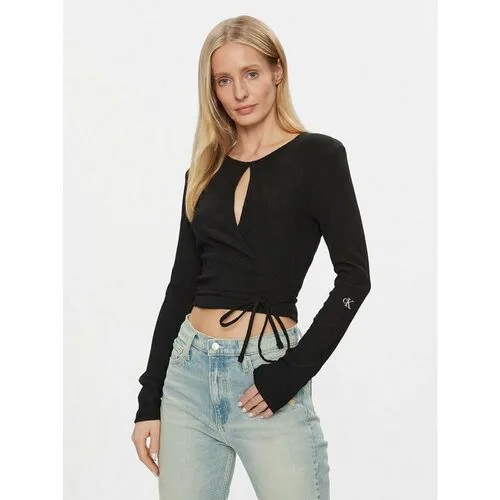 Лонгслив Calvin Klein Jeans, размер S [INT], черный