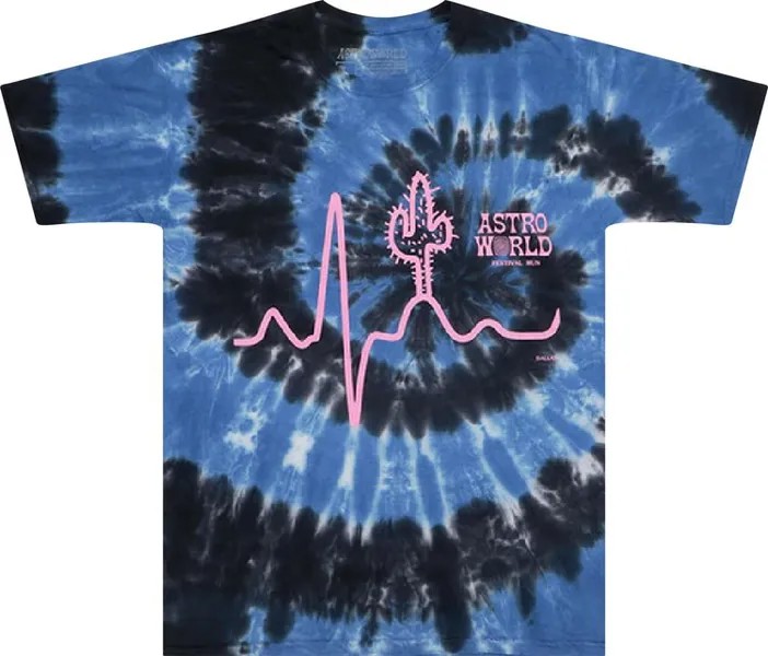 Футболка Cactus Jack by Travis Scott Astroworld Dallas Festival Exclusive T-Shirt 'Tie-Dye', разноцветный