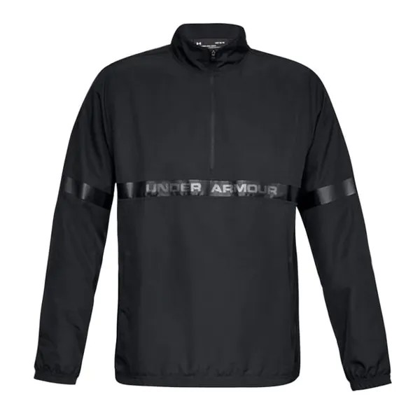 Мужская тканая куртка-ветровка спортивного стиля на молнии 1/2 1320792 001 Under Armour, черный