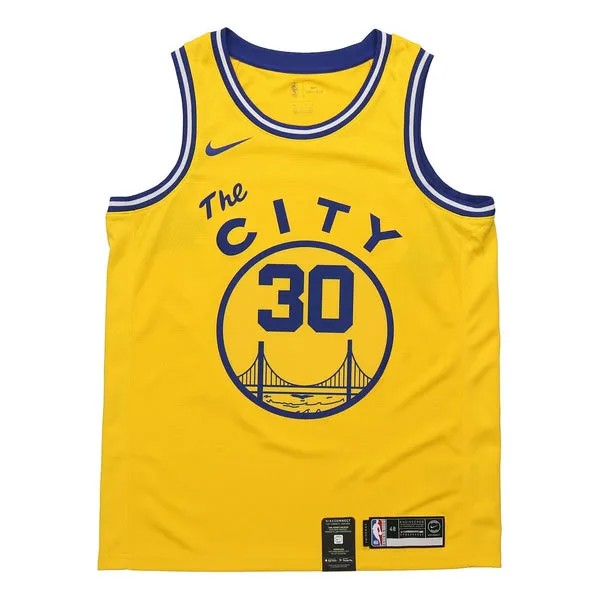 Футболка nba golden state warriors hardwood classics curry swingman домашняя майка Nike, желтый