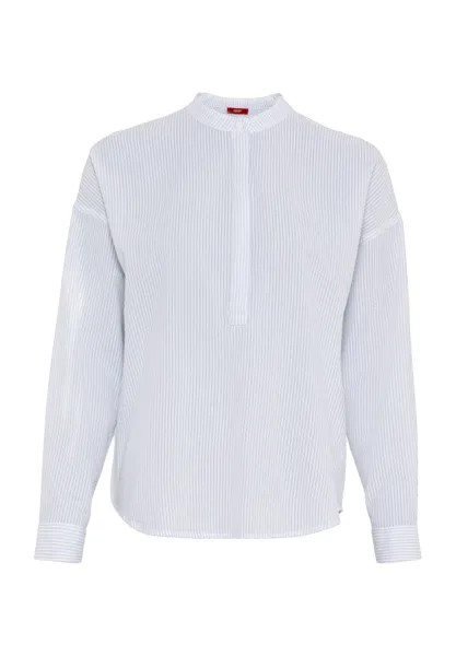 Блузка-рубашка, хлопок, в полоску, женская ESPRIT, голубой