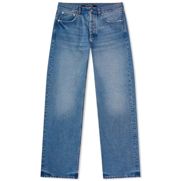 Джинсы Jacquemus Droit Large Tab Denim, голубой