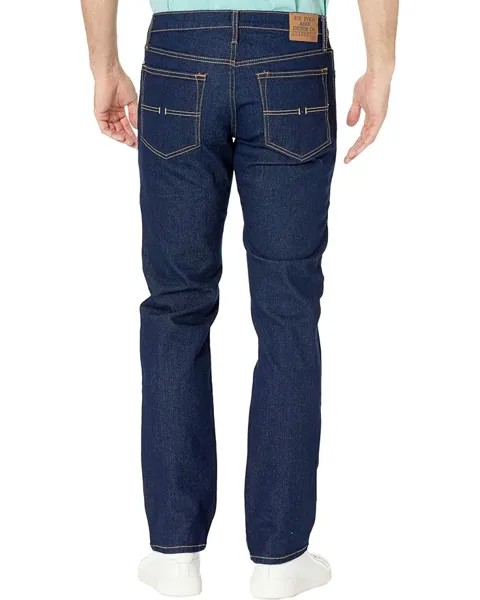Джинсы U.S. POLO ASSN. Stretch Slim Straight Five-Pocket Denim Jeans in Blue Rinse, цвет Blue Rinse