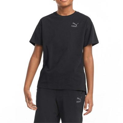 Футболка Puma Matchers Logo с круглым вырезом и короткими рукавами для мальчиков, размер 5, спортивный, Ca
