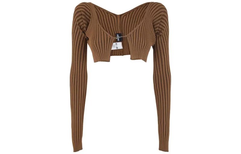 Женский укороченный топ Jacquemus, цвет Brown