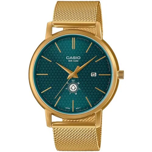Наручные часы CASIO Standard, серебряный, зеленый