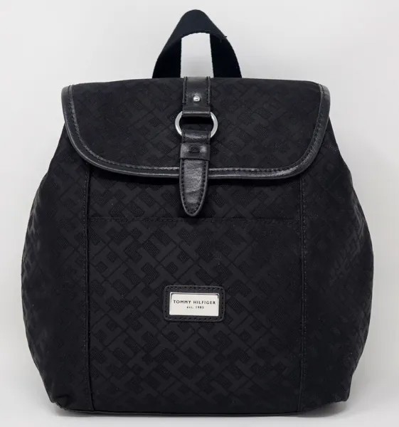 НОВЫЙ женский черный жаккардовый рюкзак с логотипом Tommy Hilfiger, сумка-кошелек