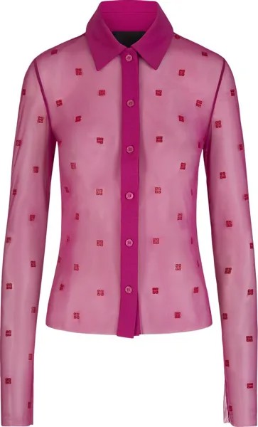 Блуза Givenchy Transparent 4G Blouse 'Pink/Red', розовый