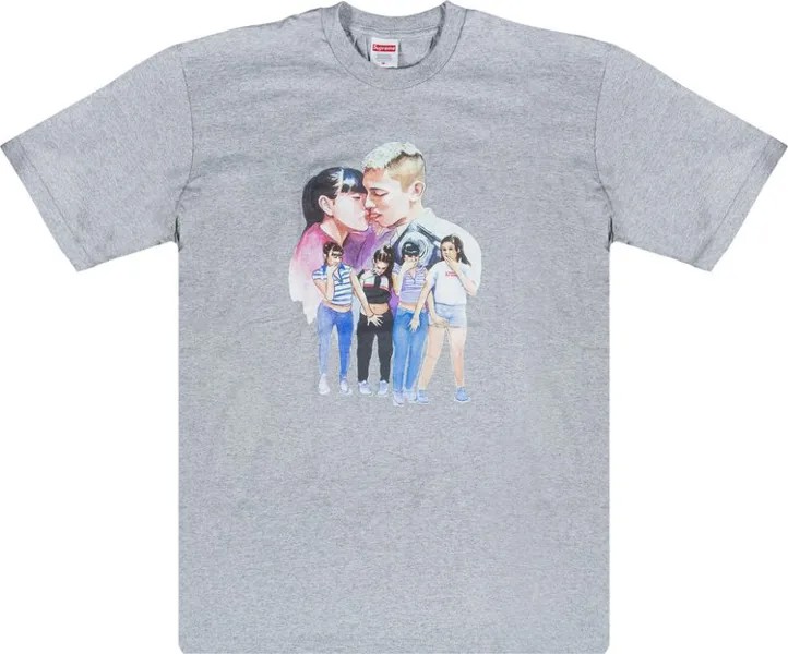 Футболка Supreme Kiss T-Shirt 'Grey', серый