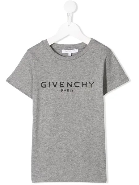 Givenchy Kids футболка с контрастным логотипом