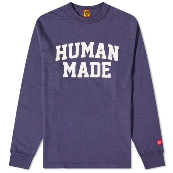 Лонгслив Human Made Heart, темно-синий