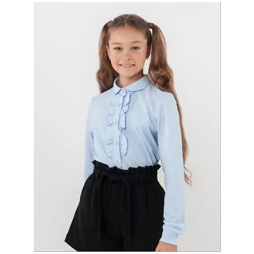 Школьная блуза Winkiki, размер 122, голубой