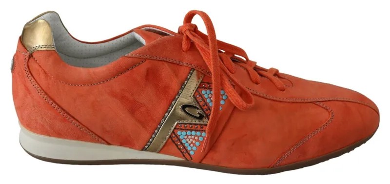 ALBERTO GUARDIANI Обувь Оранжевые кроссовки с логотипом и шипами Женские s. ЕС39/США8,5