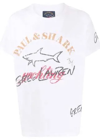 Greg Lauren X Paul & Shark футболка с круглым вырезом и логотипом