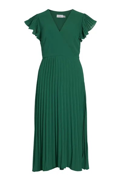 Изумрудное платье Vila, зеленый