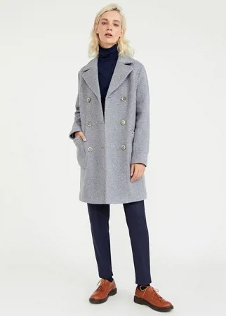 Пальто-бушлат женское Finn Flare A20-12024 голубое XL