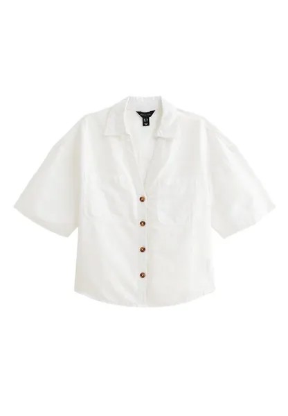 Рубашка Short Sleeve New Look, кремово-белая