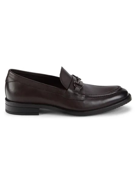 Кожаные лоферы с передником и носком Cole Haan, цвет Dark Chocolate