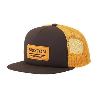 Кепка Brixton Palmer Proper Snapback (темно-коричневый/золотое сияние), 6-панельная нашивка