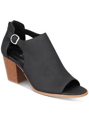 Женские черные туфли Jennaa с открытым носком и открытым мыском на многоуровневом каблуке - COMPANY, размер 6,5 м, с вырезом на молнии