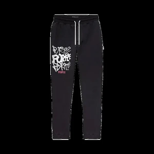 Спортивные брюки PURPLE BRAND French Terry 'Black', черный