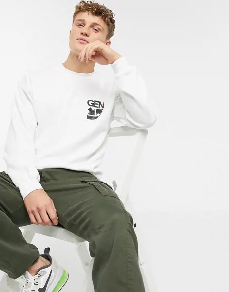 Белый свитшот с принтом River Island