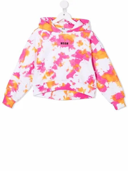 MSGM Kids худи с принтом тай-дай