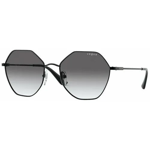 Солнцезащитные очки Vogue eyewear, шестиугольные, оправа: металл, градиентные, с защитой от УФ, для женщин, черный
