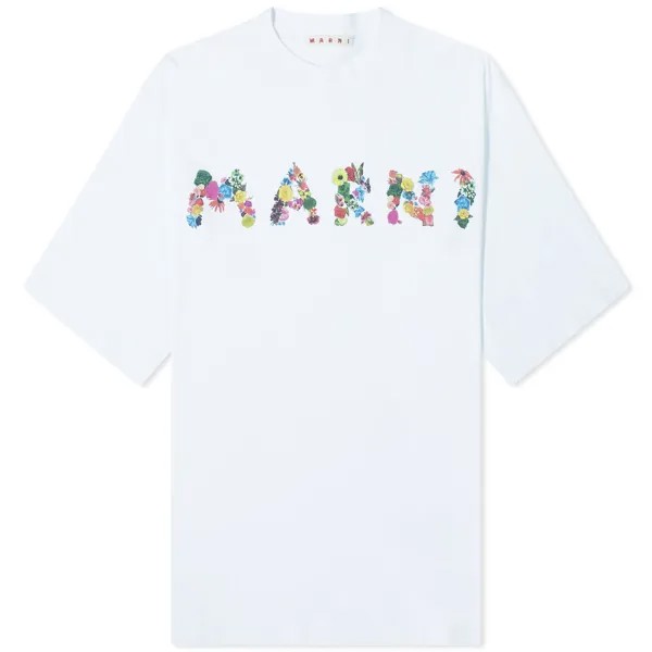 Футболка Marni Boquet Logo T-Shirt, цвет Lily White