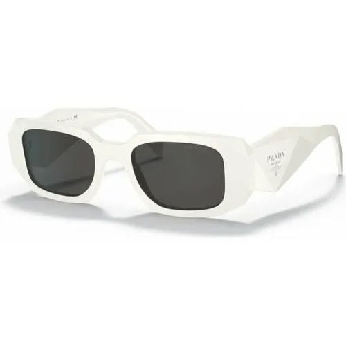 Солнцезащитные очки Prada, прямоугольные, оправа: пластик, с защитой от УФ, для женщин, черный
