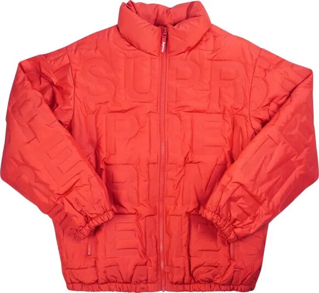 Куртка Supreme Bonded Logo Puffy Jacket 'Red', красный