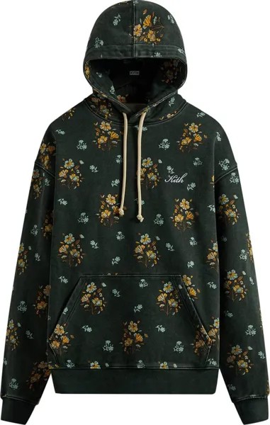 Худи Kith Begonia Floral Williams III Hoodie 'Stadium', зеленый