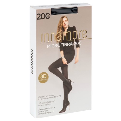 Колготки Incanto Cashmere, 200 den, размер 4, чёрный