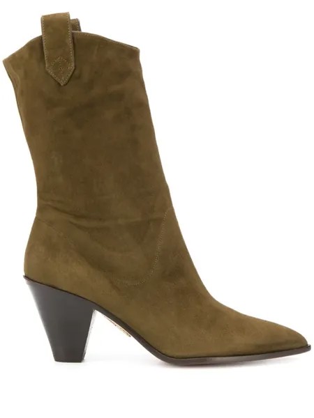 Aquazzura ковбойские сапоги Boogie 70, коричневый