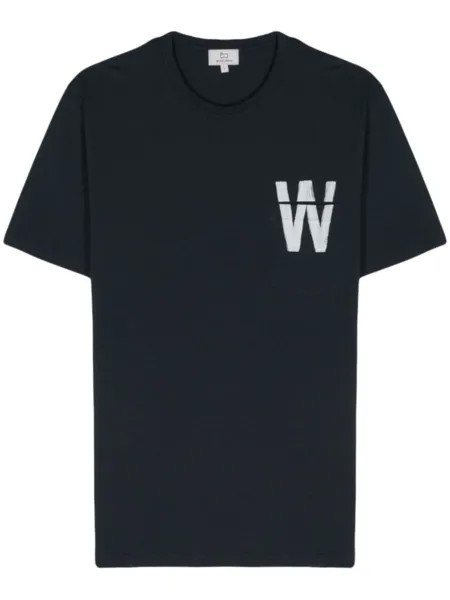 Woolrich футболка с графичным принтом, синий