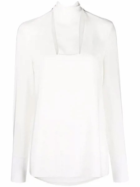 Givenchy шелковая блузка с вырезами