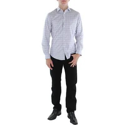 Мужская рубашка на пуговицах в фиолетовую клетку Tommy Hilfiger 15 34/35 M BHFO 1024