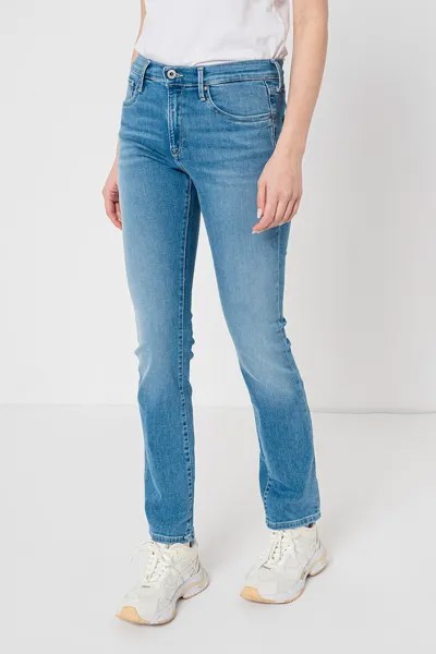Узкие джинсы с потертым эффектом Pepe Jeans London, синий