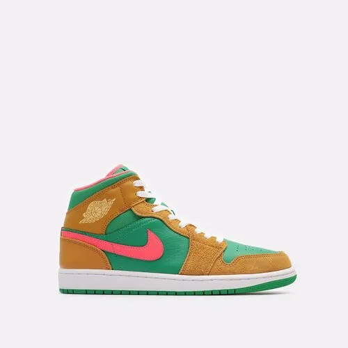 Кроссовки Jordan 1 Mid SE, размер 12.5US, зеленый