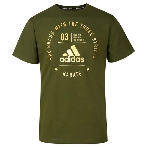 Футболка The Brand With The Three Stripes T-Shirt Karate зелено-золотая (размер L)