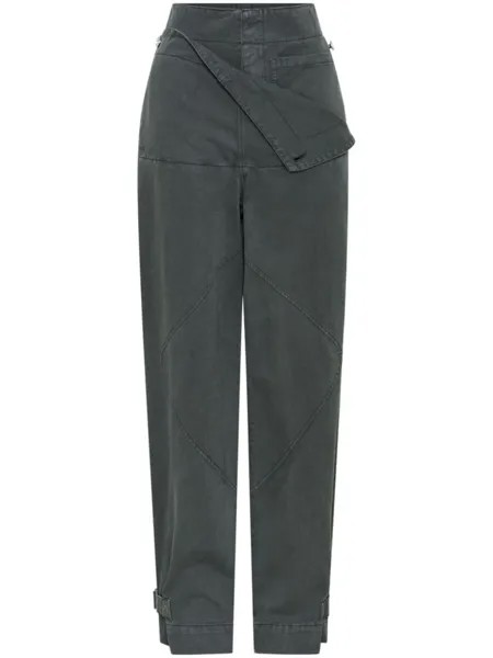 Брюки с поясом Dion Lee, серый
