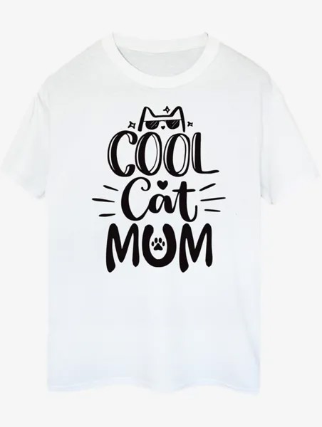 Белая футболка с принтом для взрослых NW2 Pets Cat Mum Slogan George., белый