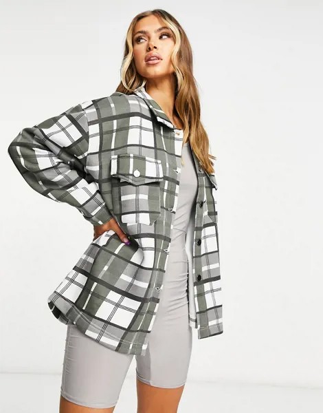 Клетчатая oversized-рубашка Lasula-Многоцветный