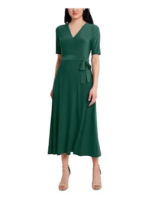 Женское платье-футляр миди с зеленым пуловером и трикотажным трикотажным джерси MSK MSK