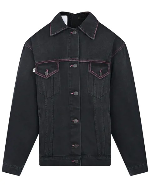 Черная джинсовая куртка MSGM