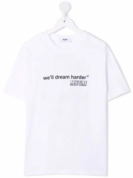 MSGM Kids футболка с надписью