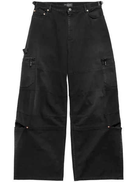 Balenciaga джинсы карго широкого кроя, черный