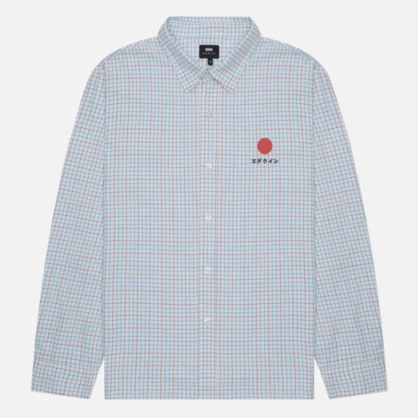 Мужская рубашка Edwin Red Dot голубой, Размер XS