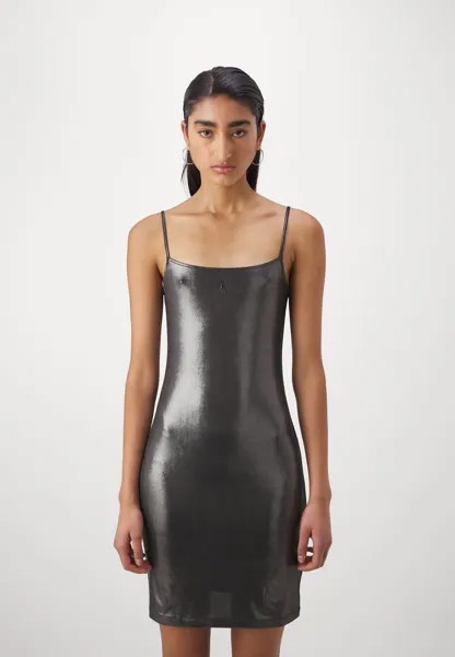 Платье из джерси Exclusive Strappy Dress Calvin Klein Jeans, черный